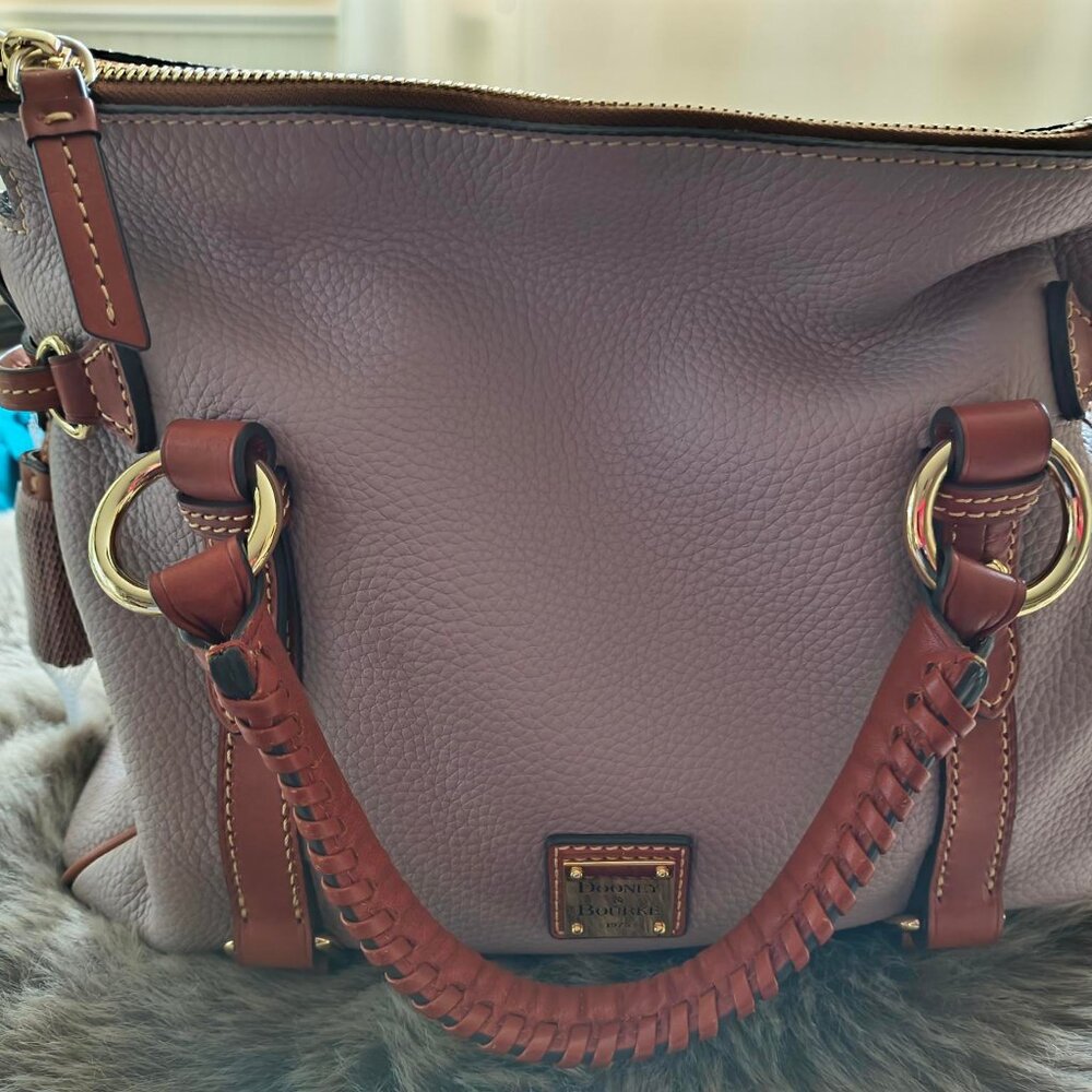 Dooney & Bourke Pebble Grain Satchel, Oyster